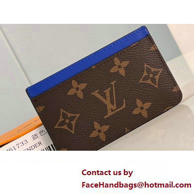 Louis Vuitton Monogram Canvas Card Holder PM M82872 Blue 2024