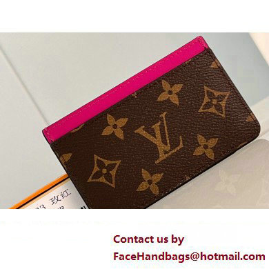 Louis Vuitton Monogram Canvas Card Holder PM M82873 Fuchsia 2024