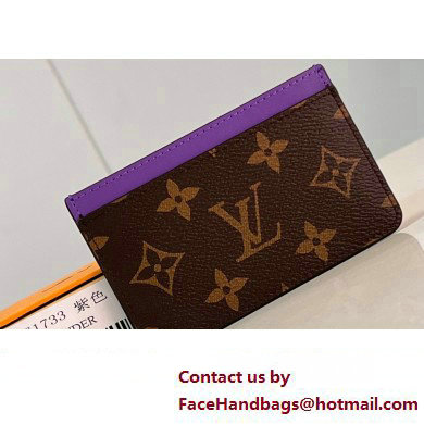 Louis Vuitton Monogram Canvas Card Holder PM M82875 Purple 2024