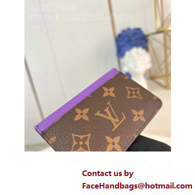 Louis Vuitton Monogram Canvas Card Holder PM M82875 Purple 2024