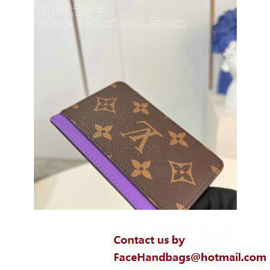 Louis Vuitton Monogram Canvas Card Holder PM M82875 Purple 2024