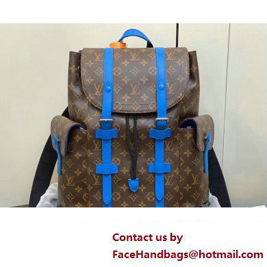 Louis Vuitton Monogram Canvas Christopher MM Backpack Bag M46813 Blue 2024