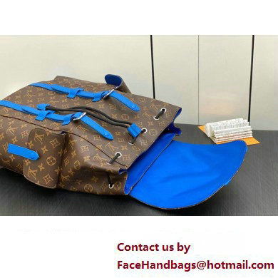 Louis Vuitton Monogram Canvas Christopher MM Backpack Bag M46813 Blue 2024