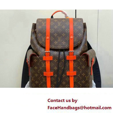 Louis Vuitton Monogram Canvas Christopher MM Backpack Bag M46814 Orange 2024 - Click Image to Close