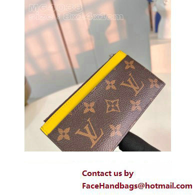 Louis Vuitton Monogram Canvas Coin Card Holder M82910 Yellow 2024