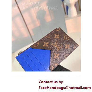 Louis Vuitton Monogram Canvas Coin Card Holder M82911 Blue 2024