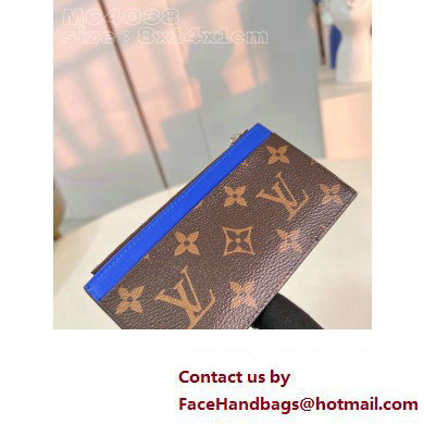 Louis Vuitton Monogram Canvas Coin Card Holder M82911 Blue 2024