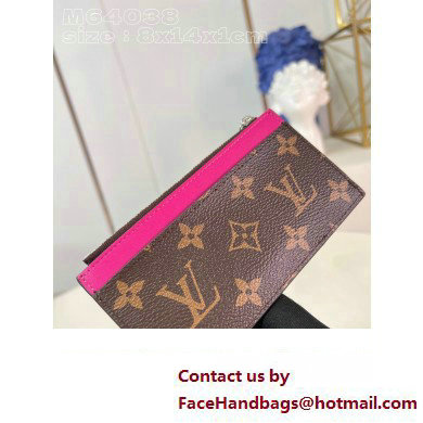 Louis Vuitton Monogram Canvas Coin Card Holder M82912 Fuchsia 2024