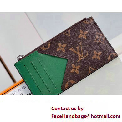 Louis Vuitton Monogram Canvas Coin Card Holder M82913 Green 2024