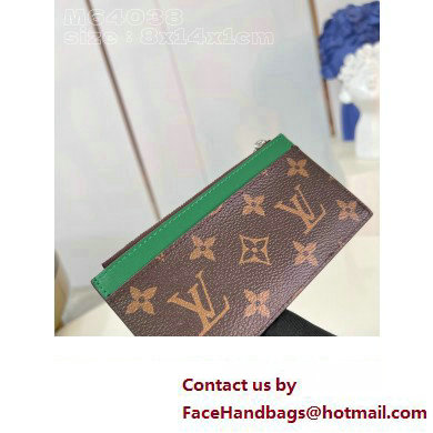 Louis Vuitton Monogram Canvas Coin Card Holder M82913 Green 2024