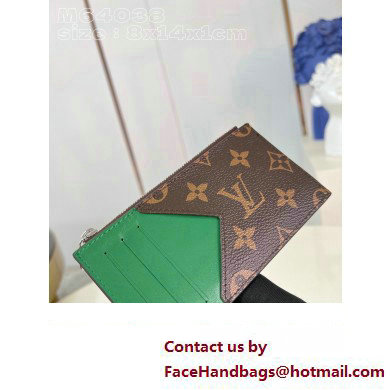 Louis Vuitton Monogram Canvas Coin Card Holder M82913 Green 2024