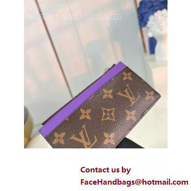 Louis Vuitton Monogram Canvas Coin Card Holder M82914 Purple 2024