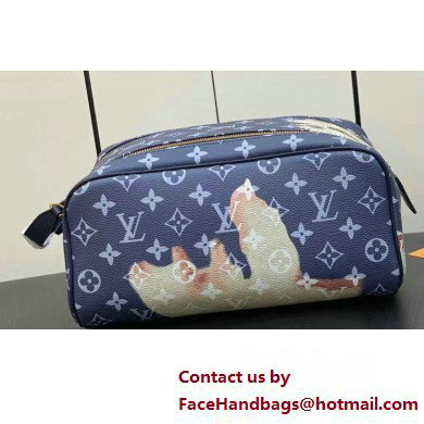 Louis Vuitton Monogram Canvas Dopp Kit Toilet Pouch Bag M46696 Blue 2023