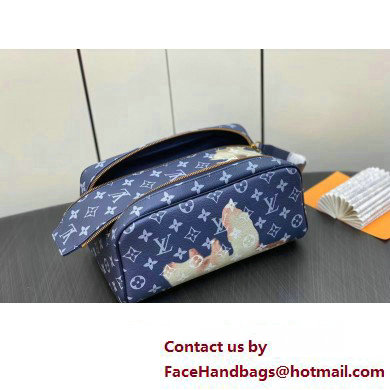 Louis Vuitton Monogram Canvas Dopp Kit Toilet Pouch Bag M46696 Blue 2023