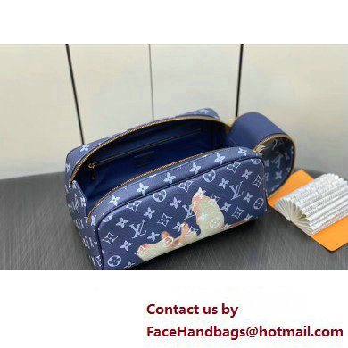 Louis Vuitton Monogram Canvas Dopp Kit Toilet Pouch Bag M46696 Blue 2023