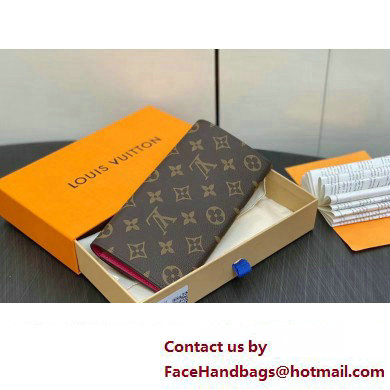 Louis Vuitton Monogram Canvas Emilie Wallet Fuchsia 2024