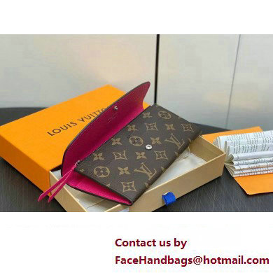 Louis Vuitton Monogram Canvas Emilie Wallet Fuchsia 2024