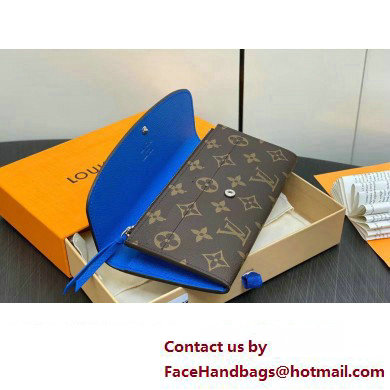 Louis Vuitton Monogram Canvas Emilie Wallet M82919 Blue 2024