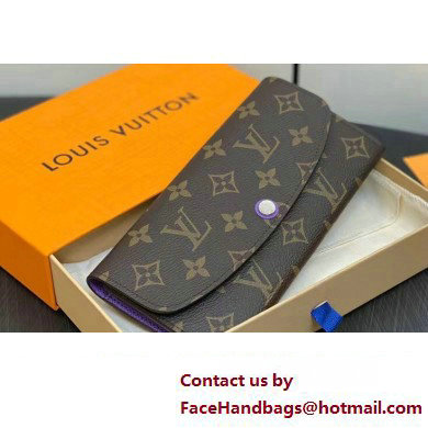 Louis Vuitton Monogram Canvas Emilie Wallet Purple 2024