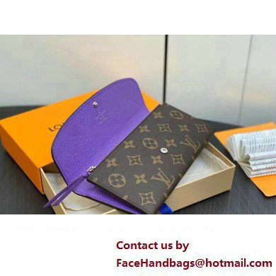 Louis Vuitton Monogram Canvas Emilie Wallet Purple 2024