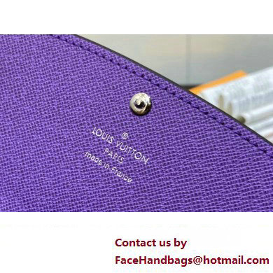 Louis Vuitton Monogram Canvas Emilie Wallet Purple 2024