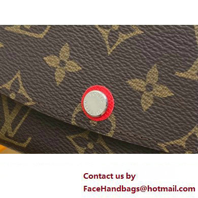 Louis Vuitton Monogram Canvas Emilie Wallet Red 2024