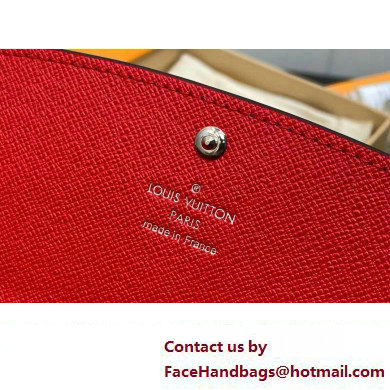 Louis Vuitton Monogram Canvas Emilie Wallet Red 2024