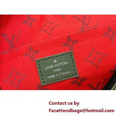 Louis Vuitton Monogram Canvas Hamac Bag M23779 Khaki Green/Vermillion Red 2023