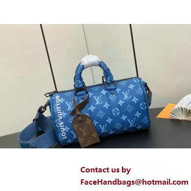 Louis Vuitton Monogram Canvas Keepall Bandouliere 25 Bag M46803 Atlantic Blue 2023 - Click Image to Close