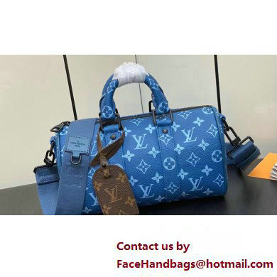 Louis Vuitton Monogram Canvas Keepall Bandouliere 25 Bag M46803 Atlantic Blue 2023