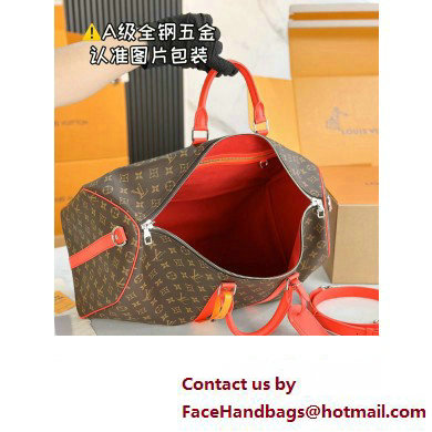 Louis Vuitton Monogram Canvas Keepall Bandouliere 50 Bag M46769 Red 2024