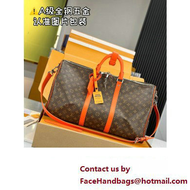 Louis Vuitton Monogram Canvas Keepall Bandouliere 50 Bag M46770 Orange 2024