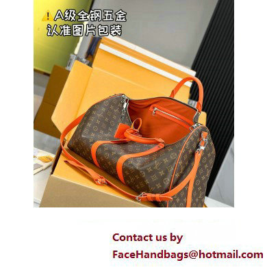 Louis Vuitton Monogram Canvas Keepall Bandouliere 50 Bag M46770 Orange 2024