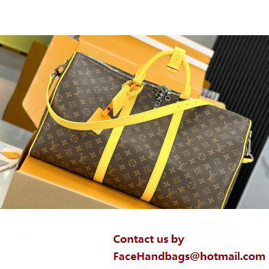 Louis Vuitton Monogram Canvas Keepall Bandouliere 50 Bag M46771 Yellow 2024