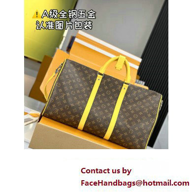 Louis Vuitton Monogram Canvas Keepall Bandouliere 50 Bag M46771 Yellow 2024