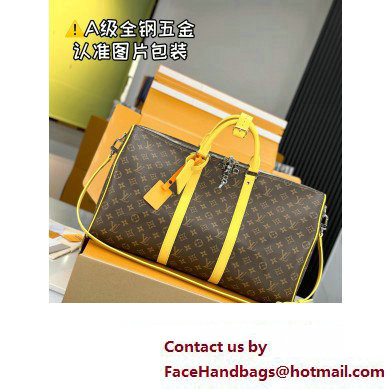 Louis Vuitton Monogram Canvas Keepall Bandouliere 50 Bag M46771 Yellow 2024