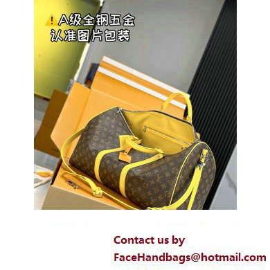 Louis Vuitton Monogram Canvas Keepall Bandouliere 50 Bag M46771 Yellow 2024