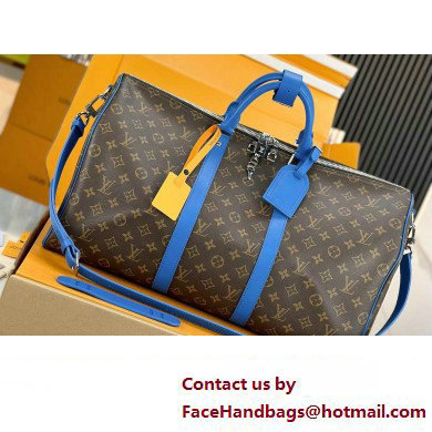 Louis Vuitton Monogram Canvas Keepall Bandouliere 50 Bag M46772 Blue 2024