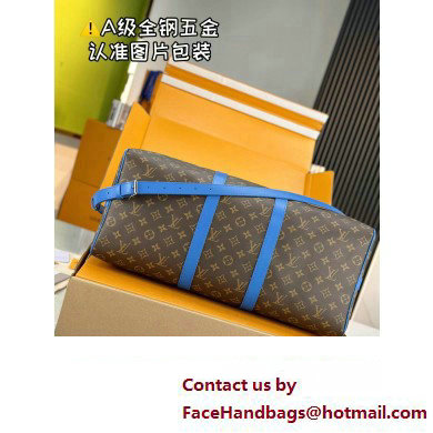 Louis Vuitton Monogram Canvas Keepall Bandouliere 50 Bag M46772 Blue 2024