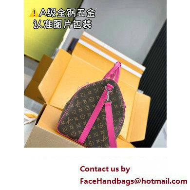 Louis Vuitton Monogram Canvas Keepall Bandouliere 50 Bag M46773 Fuchsia 2024