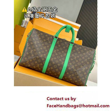 Louis Vuitton Monogram Canvas Keepall Bandouliere 50 Bag M46774 Green 2024