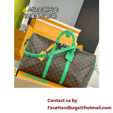 Louis Vuitton Monogram Canvas Keepall Bandouliere 50 Bag M46774 Green 2024