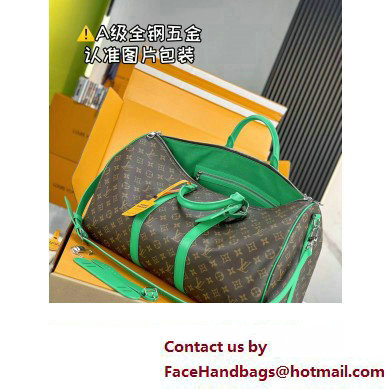 Louis Vuitton Monogram Canvas Keepall Bandouliere 50 Bag M46774 Green 2024