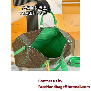 Louis Vuitton Monogram Canvas Keepall Bandouliere 50 Bag M46774 Green 2024