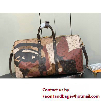 Louis Vuitton Monogram Canvas Keepall Bandouliere 55 Bag M46777 Brown 2023 - Click Image to Close