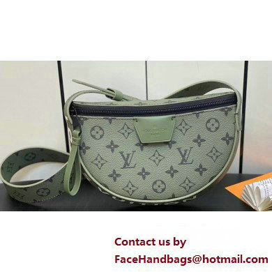 Louis Vuitton Monogram Canvas LV Moon Crossbody Bag M23838 Khaki Green/Vermillion Red 2023