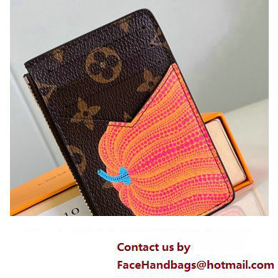 Louis Vuitton Monogram Canvas LV x YK Romy Card Holder M82110 Pumpkin print