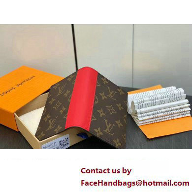 Louis Vuitton Monogram Canvas Passport Cover M82862 Red 2024