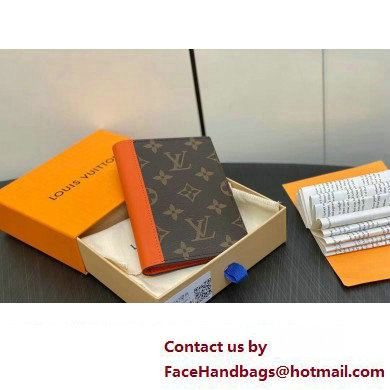 Louis Vuitton Monogram Canvas Passport Cover M82863 Orange 2024