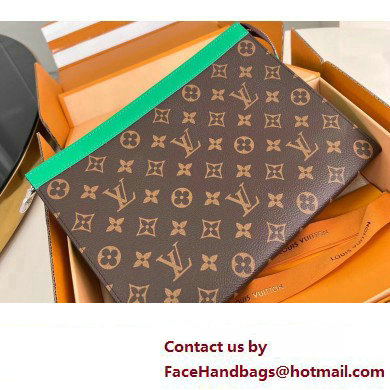 Louis Vuitton Monogram Canvas Pochette Voyage MM Bag M82854 Green 2024 - Click Image to Close